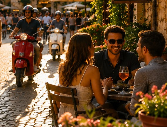 Freunde beim Essen